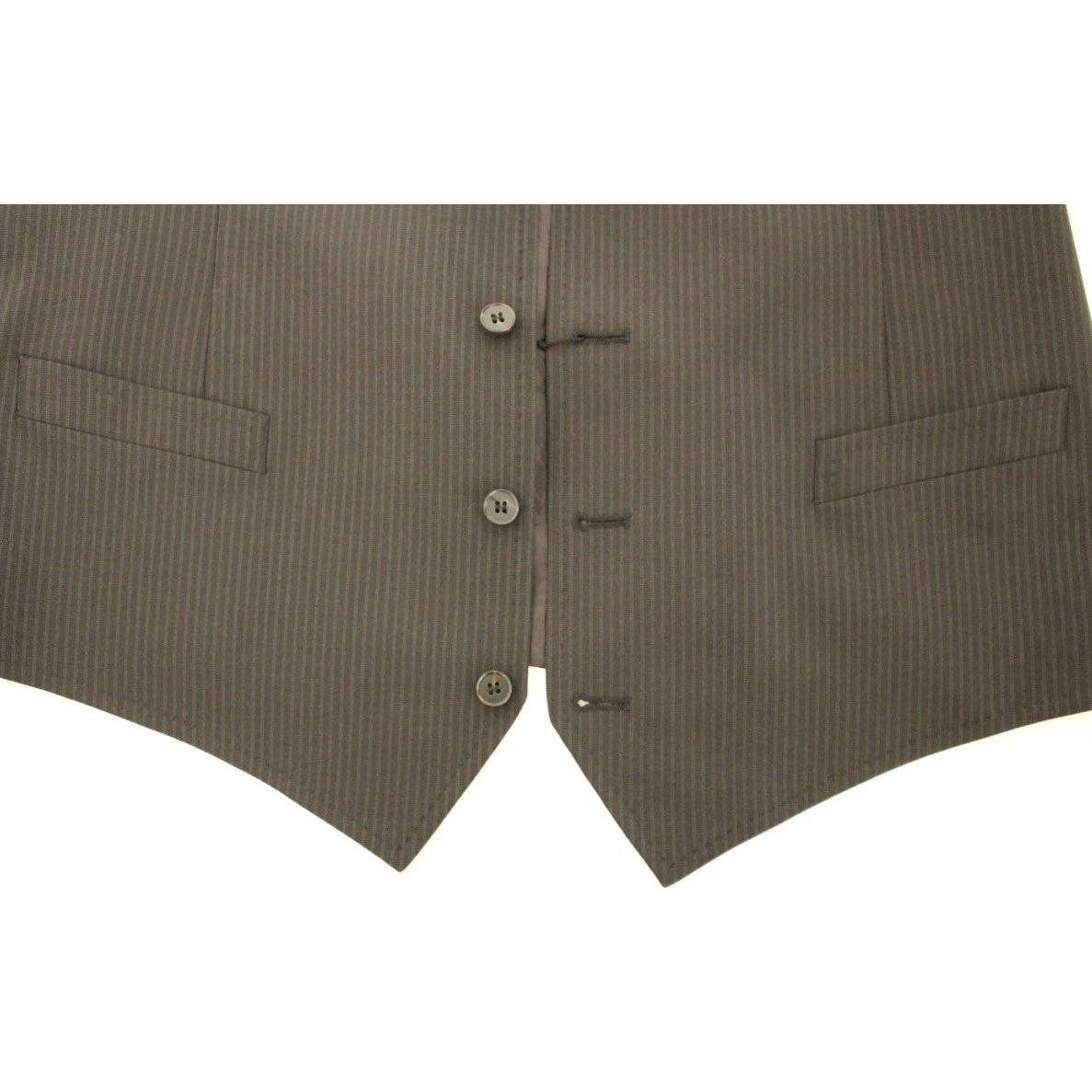 سترة أنيقة من الصوف مخططة باللون البني من دولتشي آند غابانا