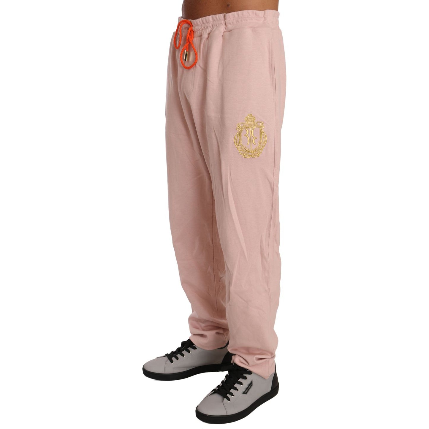 Elegant Pink Cotton Sweatsuit Luxury Comfort