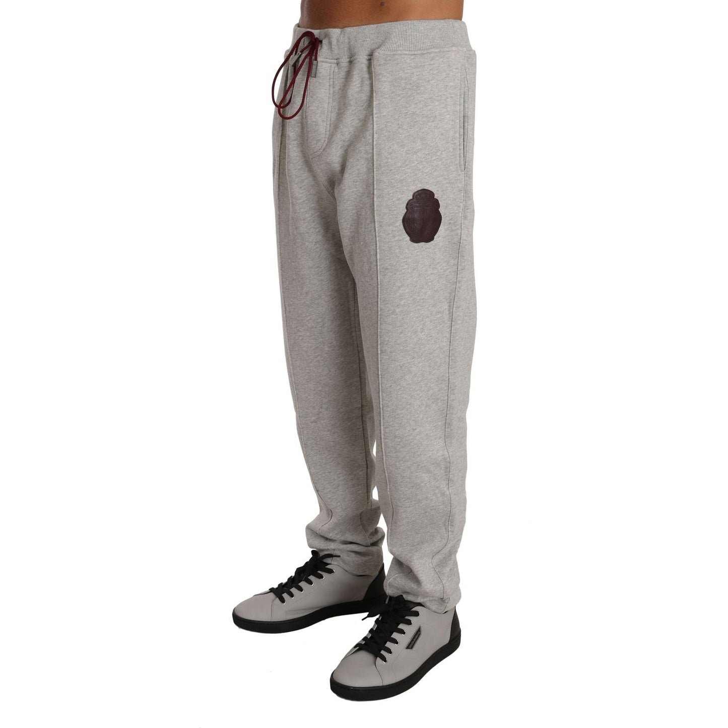 Elegant Gray Hooded Sweatsuit Ensemble