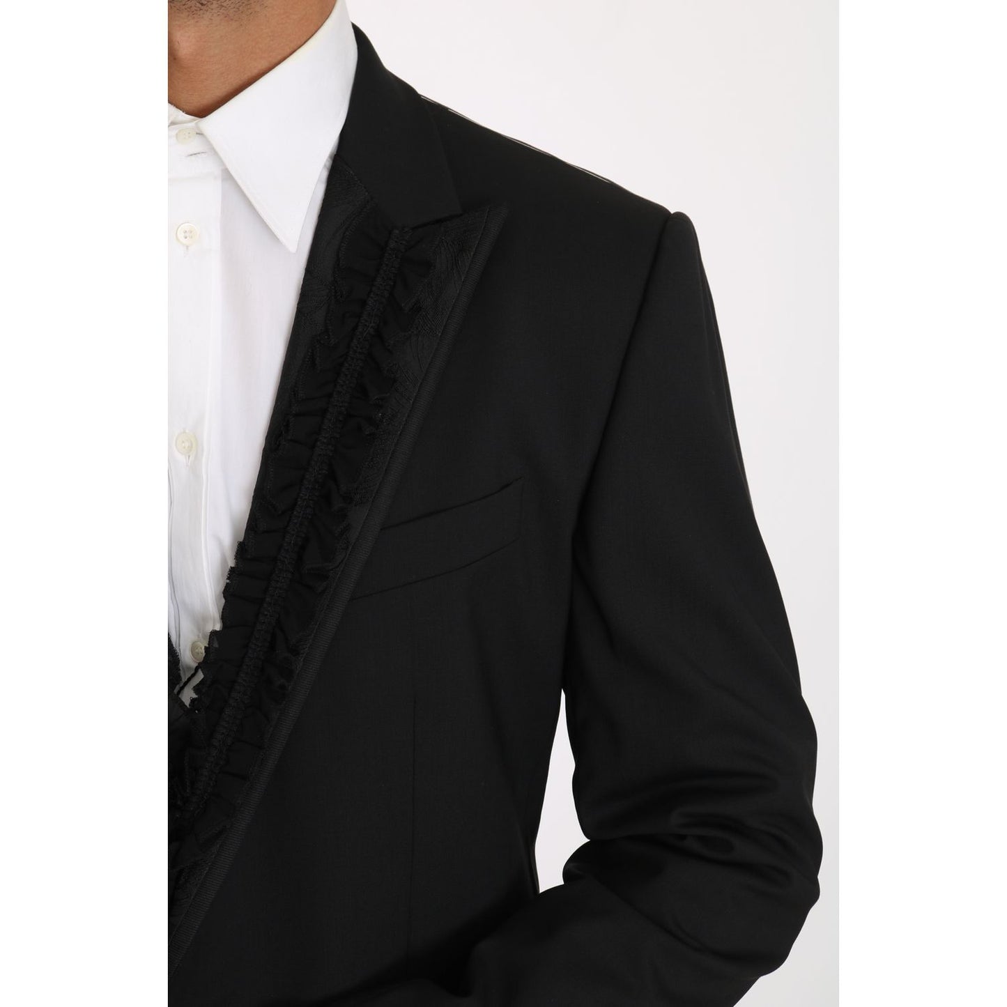 Elegant Black Slim Fit Martini Blazer Jacket