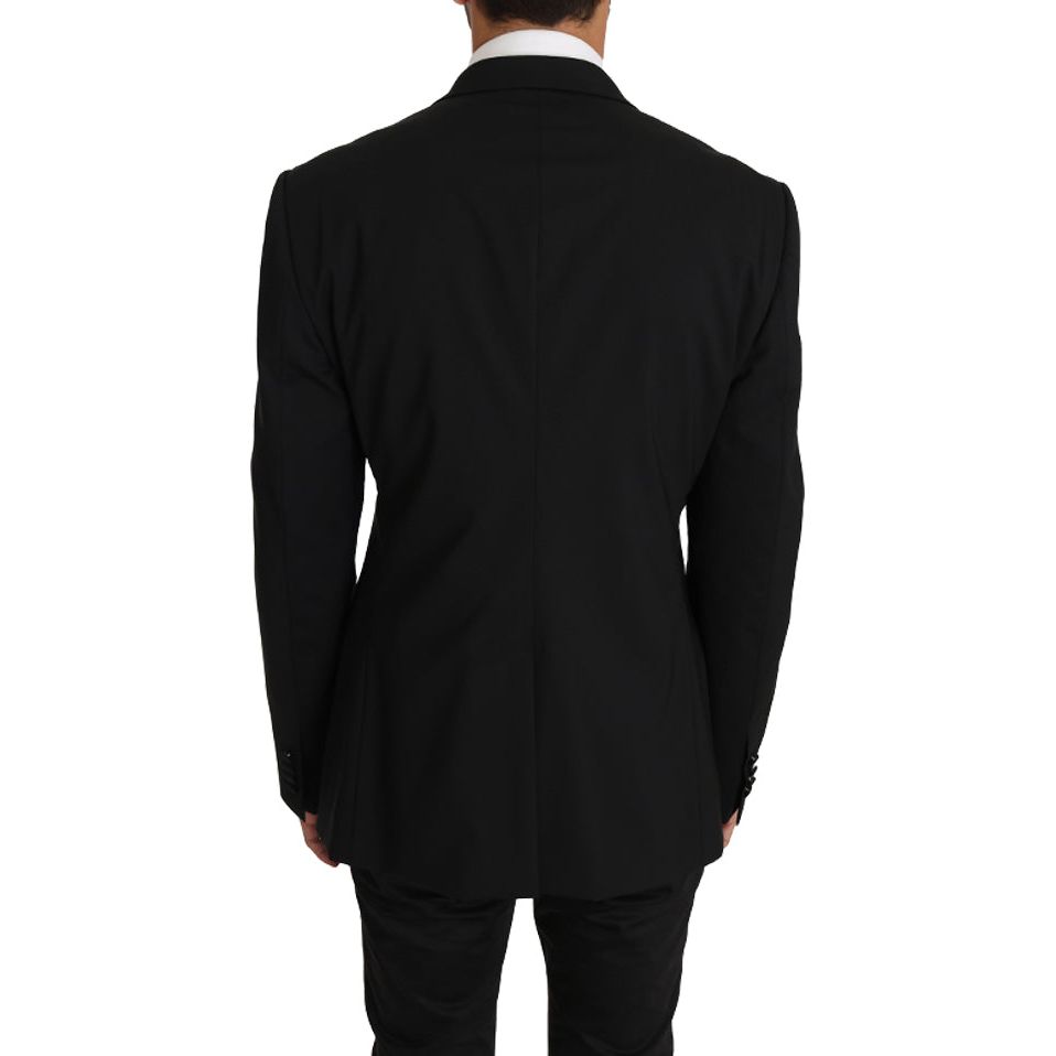 Elegant Black Slim Fit Martini Blazer Jacket