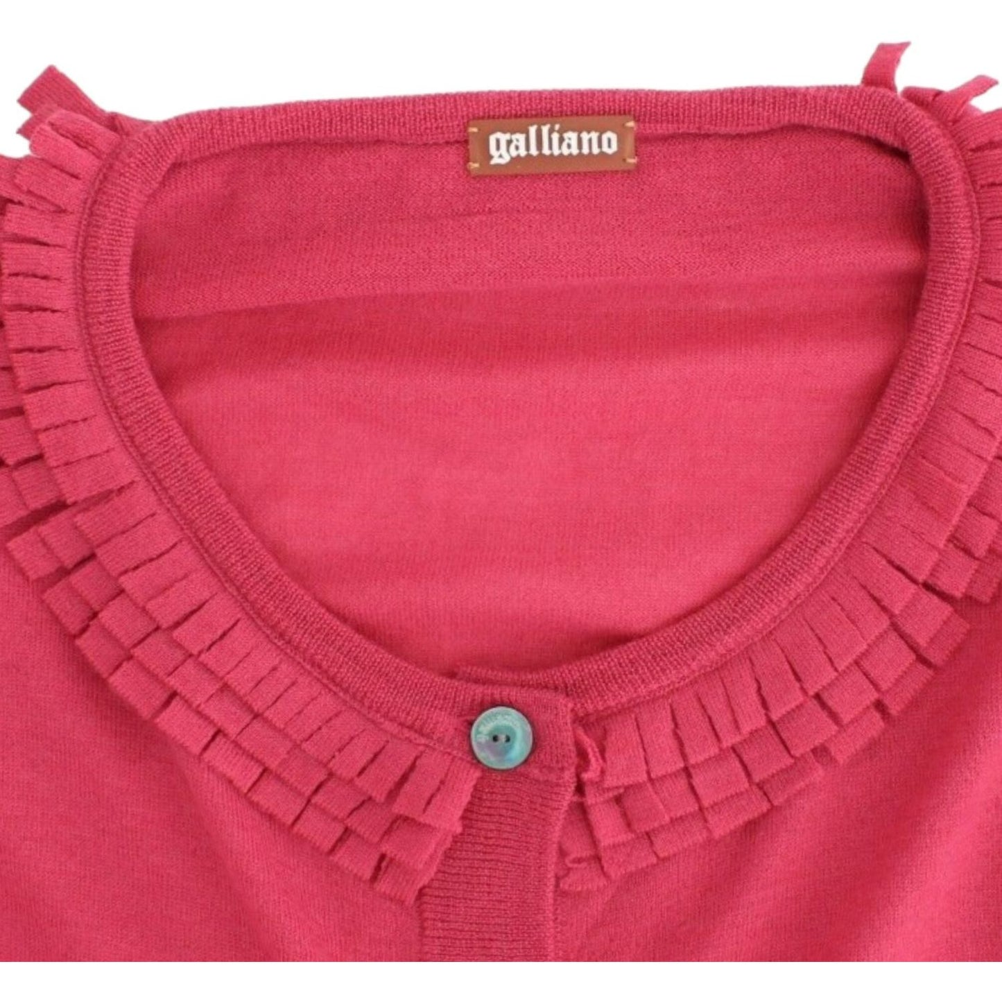 John GallianoRuffle Detail Wool Cardigan in PinkMcRichard Designer Brands£129.00