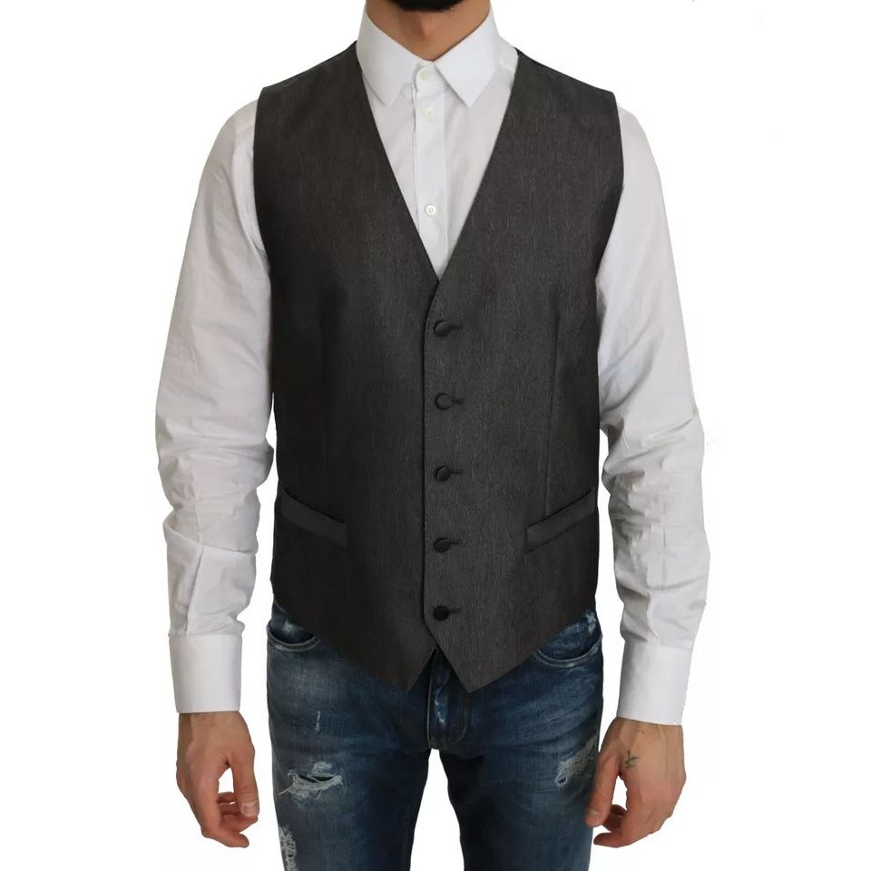 Dolce & Gabbana Gray MARTINI 2 Piece Vest Coat Blazer