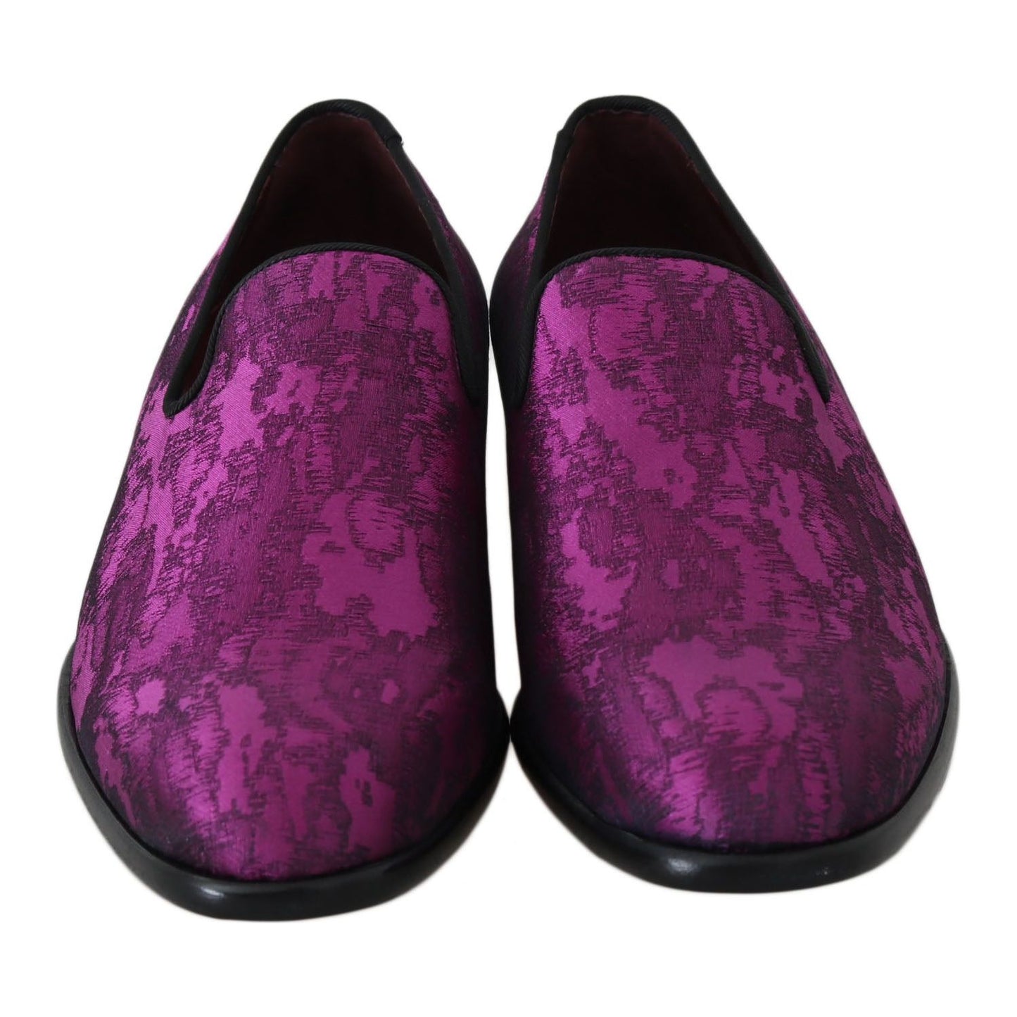 Elegant Silk-Wool Blend Loafers in Purple