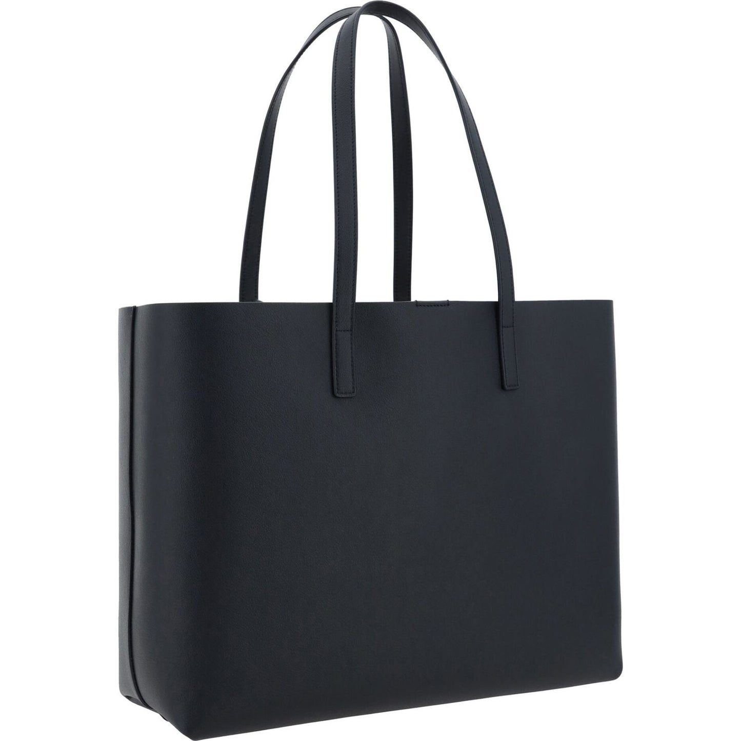 Saint Laurent Black Calf Leather Tote Shoulder Bag black-calf-leather-tote-shoulder-bag