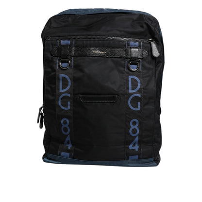 Dolce & Gabbana Black Nylon DG Logo School Backpack Bag