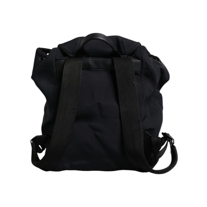 Dolce & Gabbana Black Neoprene Nylon DG Logo School Backpack Bag