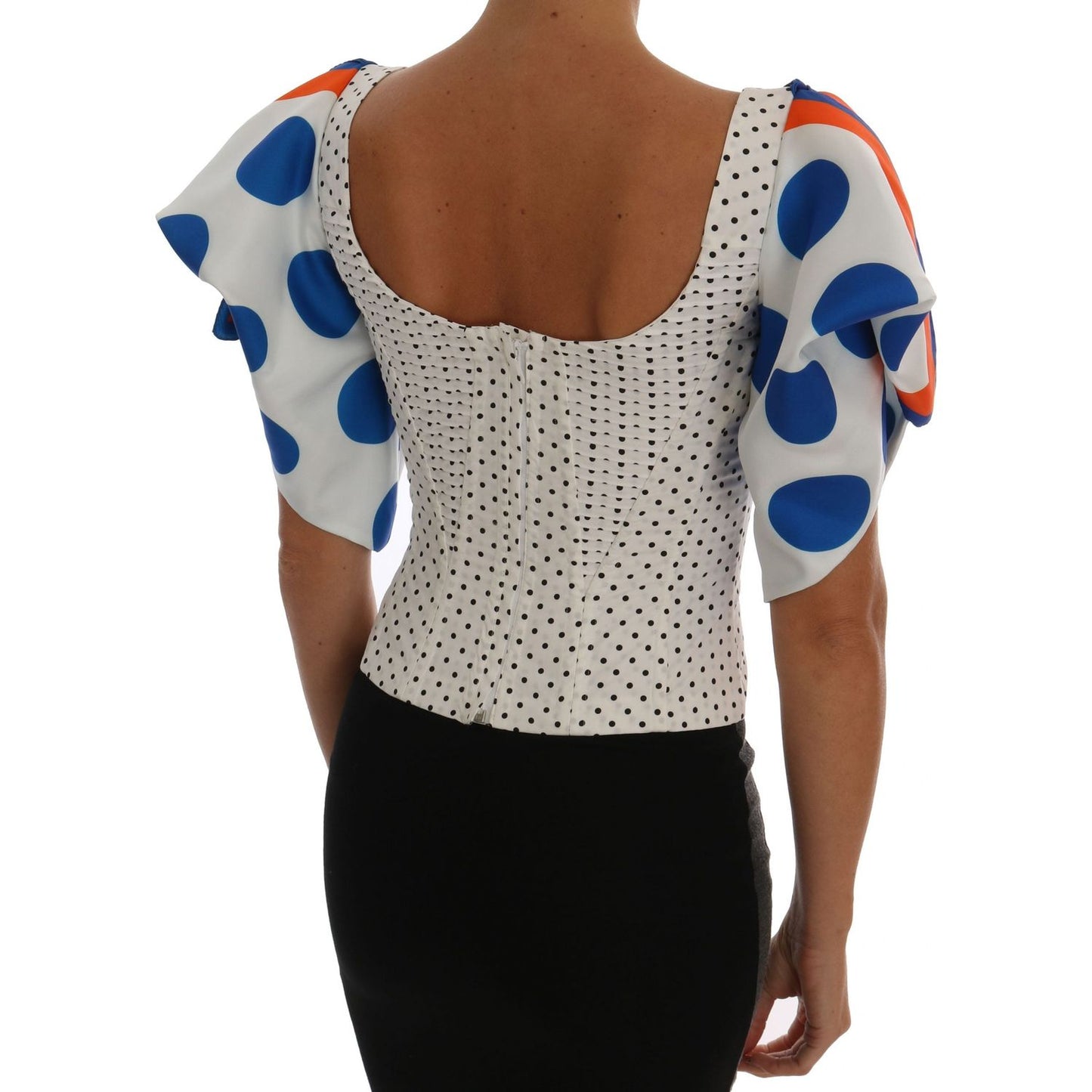 Elegant Polka Dot Bustier Top