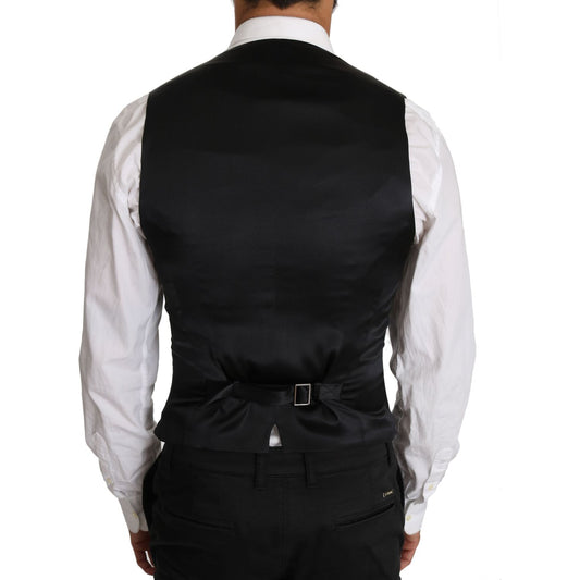 Sleek Double Breasted Slim Fit Wool Vest