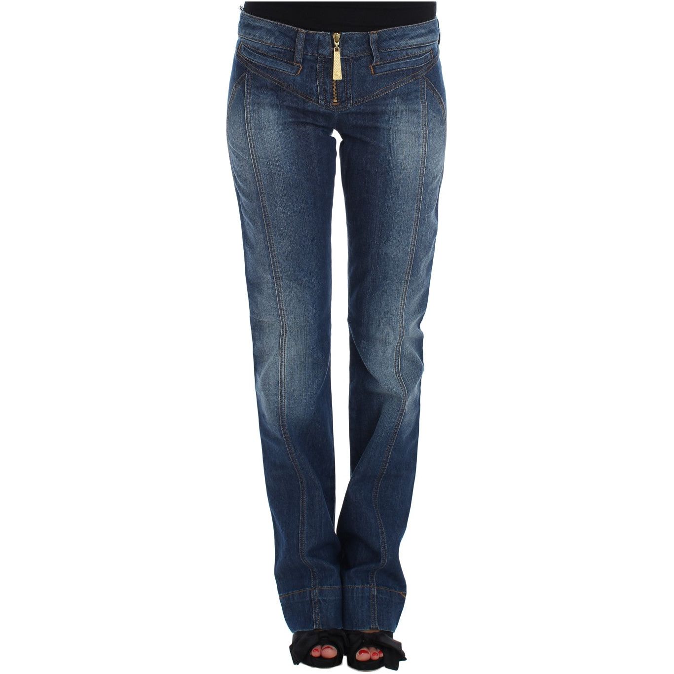 Chic Boot Cut Blue Wash Denim