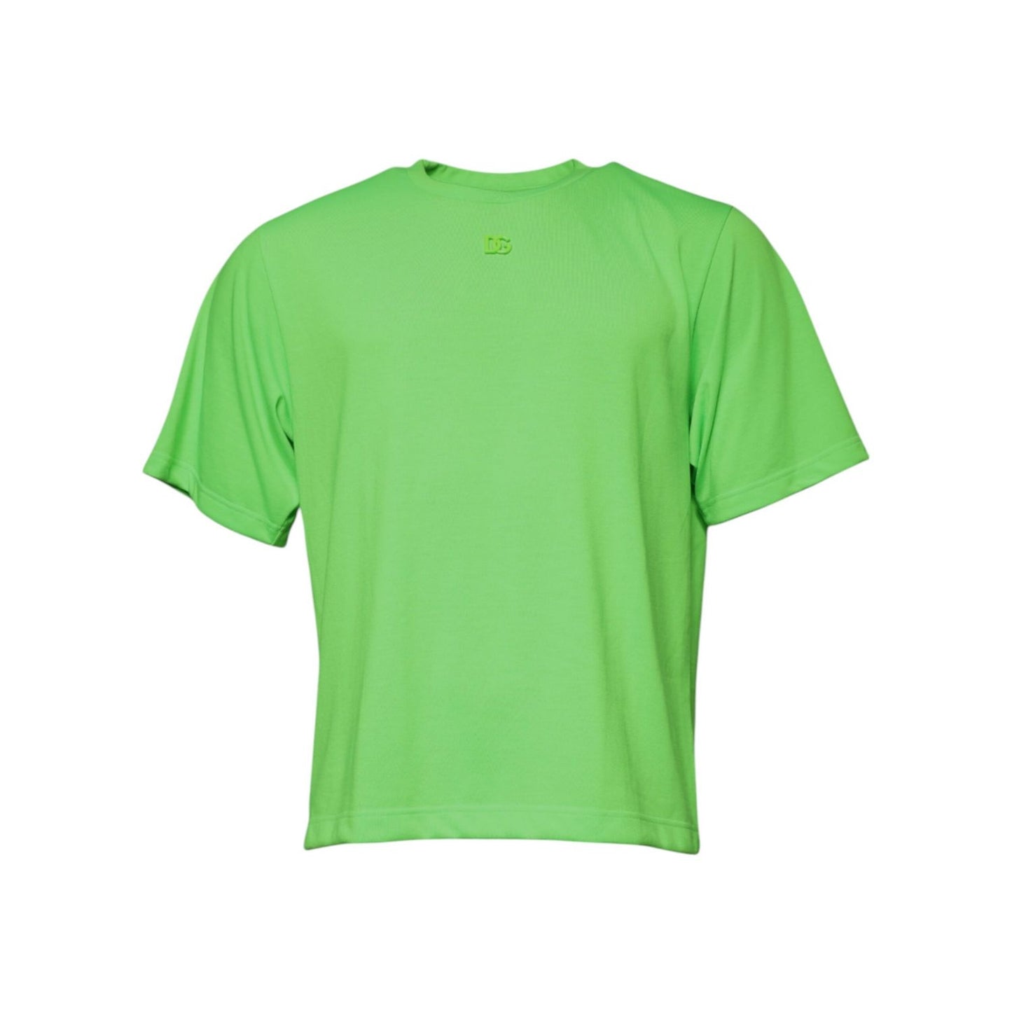 Dolce & Gabbana Green Logo Polyester Crew Neck T-shirt Dolce & Gabbana