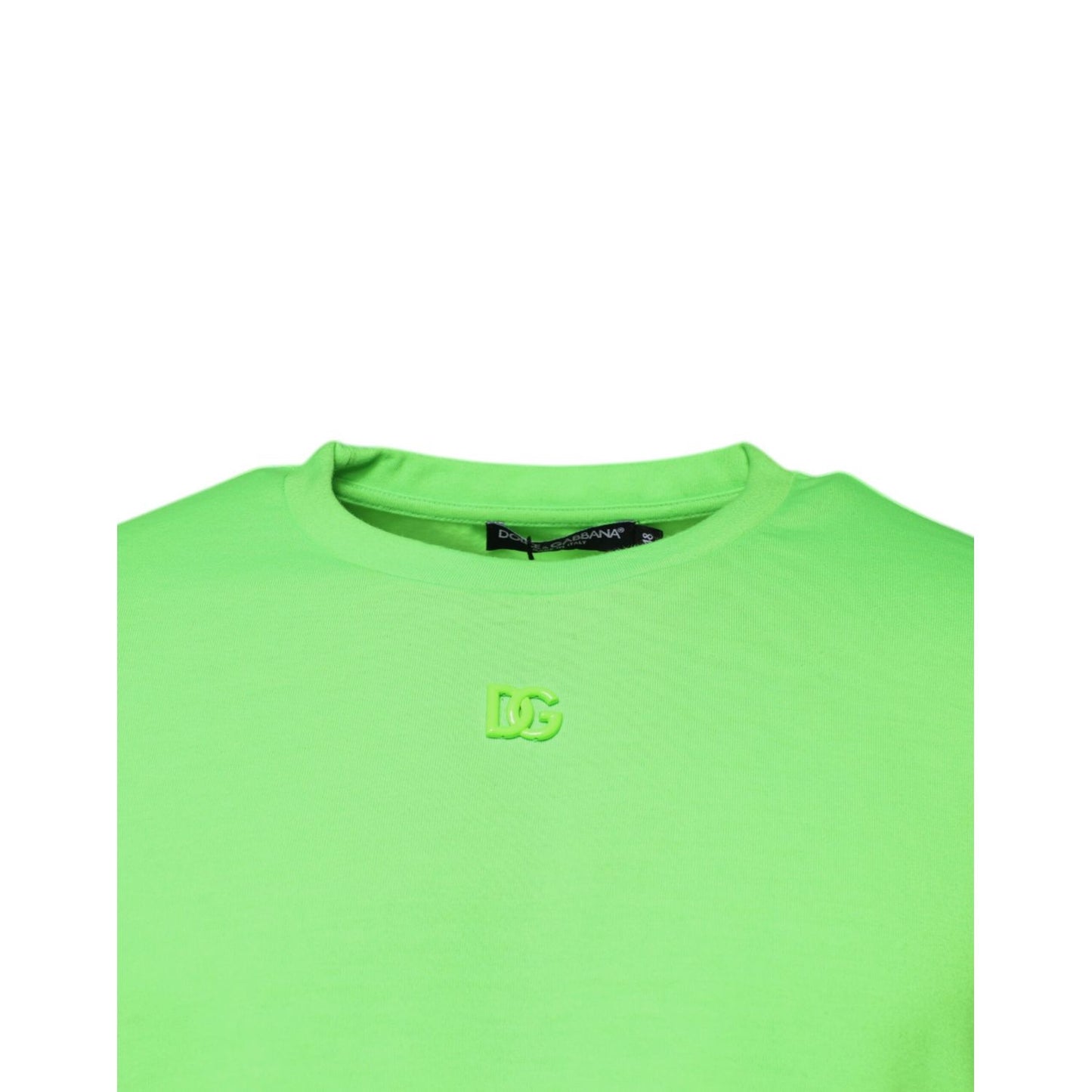 Dolce & Gabbana Green Logo Polyester Crew Neck T-shirt Dolce & Gabbana
