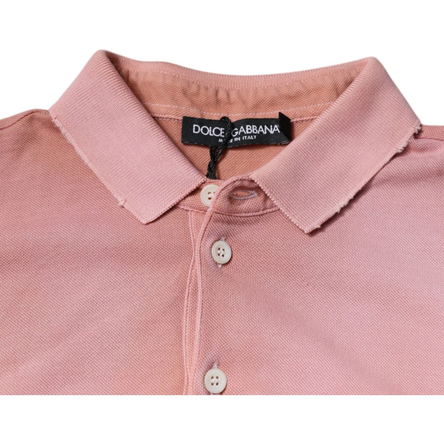 Dolce & Gabbana Pink Crown Collared Short Sleeve Polo T-shirt Dolce & Gabbana