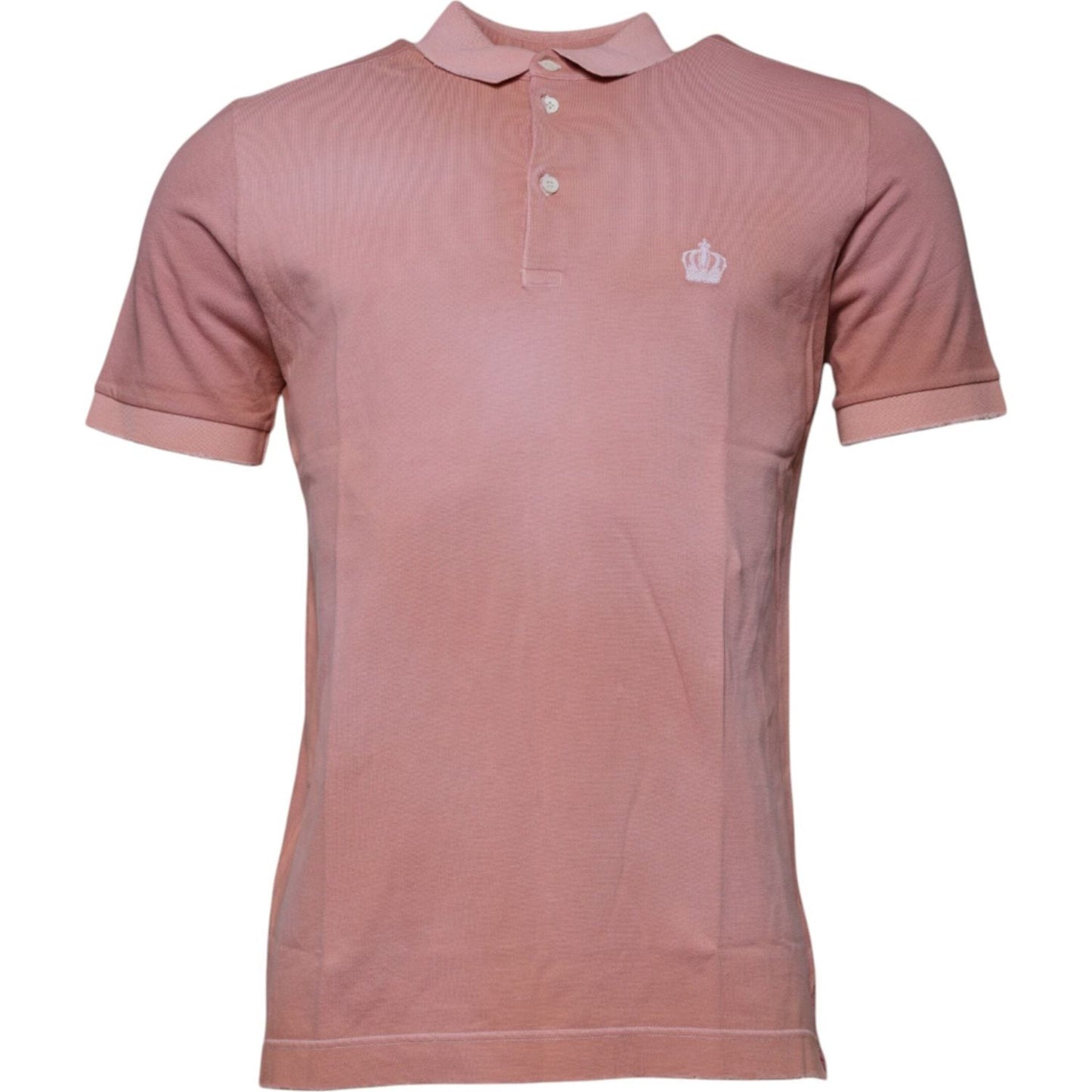 Dolce & Gabbana Pink Crown Collared Short Sleeve Polo T-shirt Dolce & Gabbana