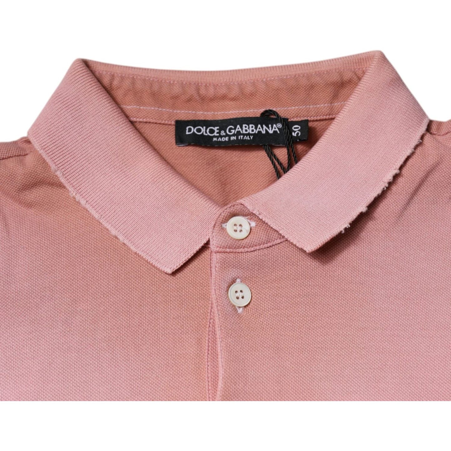 Dolce & Gabbana Pink Crown Collared Short Sleeve Polo T-shirt Dolce & Gabbana