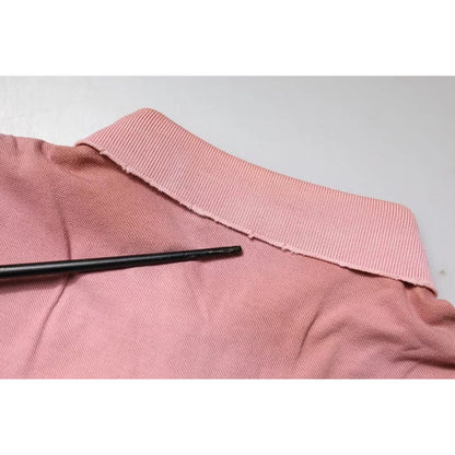 Dolce & Gabbana Pink Crown Collared Short Sleeve Polo T-shirt Dolce & Gabbana