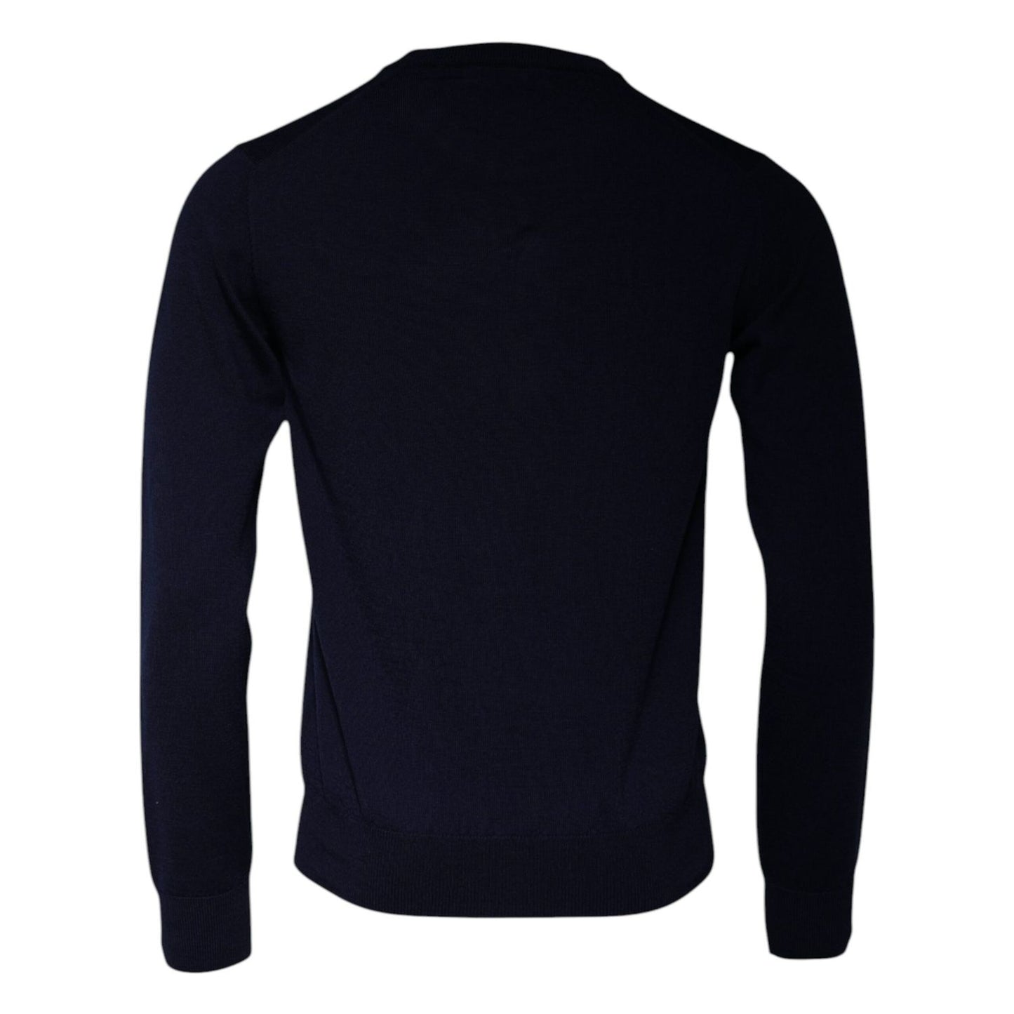 Dolce & Gabbana Blue DG Logo Wool Crew Neck Pullover Sweater Dolce & Gabbana