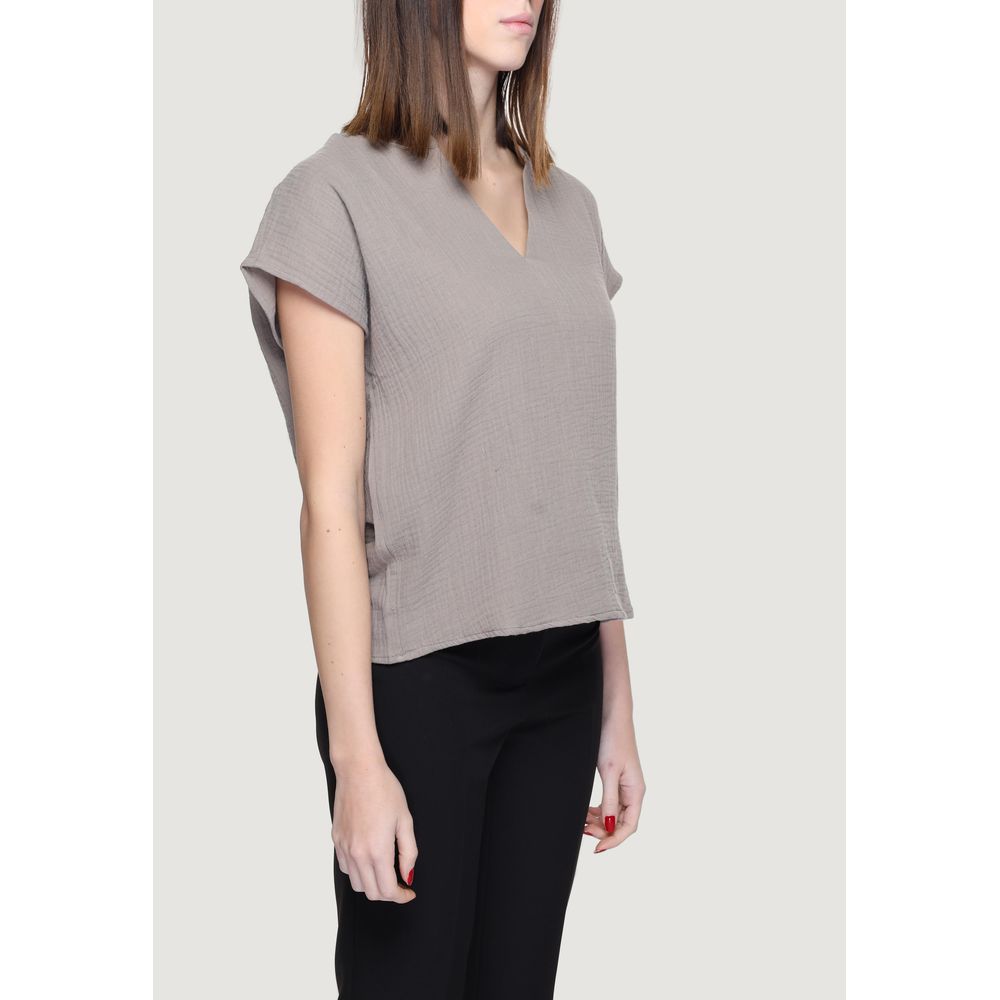 Jacqueline De Yong Beige Cotton Blouse 1728,71956299936,Beige,Blouses - Shirts - Clothing,Clothing,IT40|S,Jacqueline De Yong,New with tags,Shirts - Clothing,Women