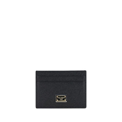Dolce & Gabbana Black Calf Leather Bos Taurus Wallet