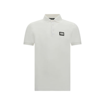 Dolce & Gabbana White Cotton Polo Shirt