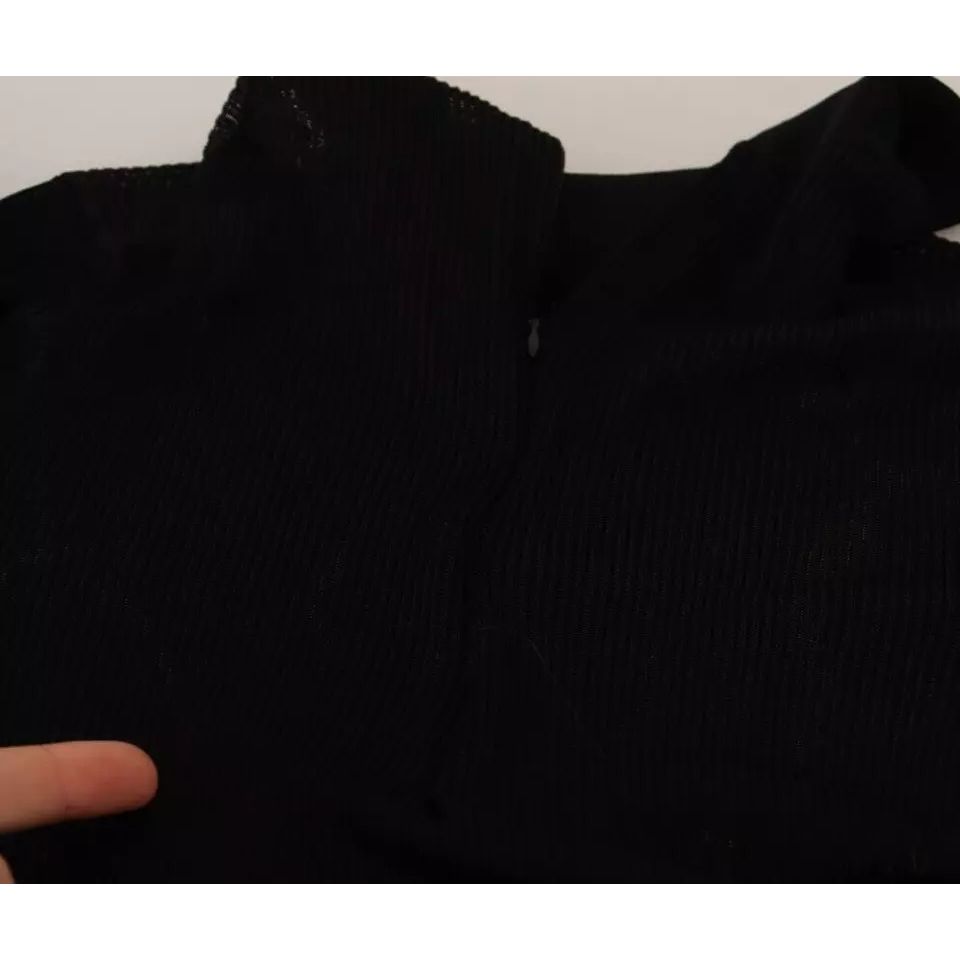 Dolce & Gabbana Black Turtleneck Slim Fit Pullover Sweater