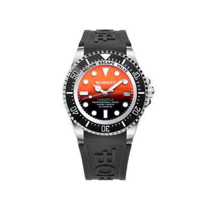 Bobroff Black Rubber Sport Watch