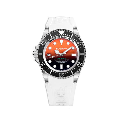 Bobroff White Rubber Sport Watch