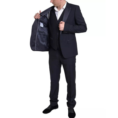 Dolce & Gabbana Black 3 Piece Single Breasted MARTINI Suit