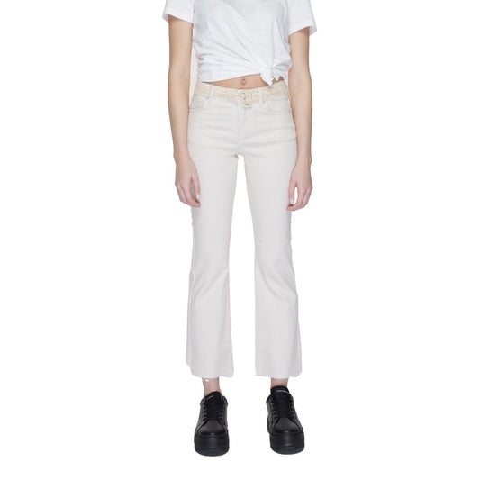 Vero Moda Beige Cotton Bootcut Jeans 1728,71956299936,Beige,Bootcut Jeans - Jeans Denim - Clothing,Clothing,Jeans Denim - Clothing,New with tags,Vero Moda,Women,XL/32