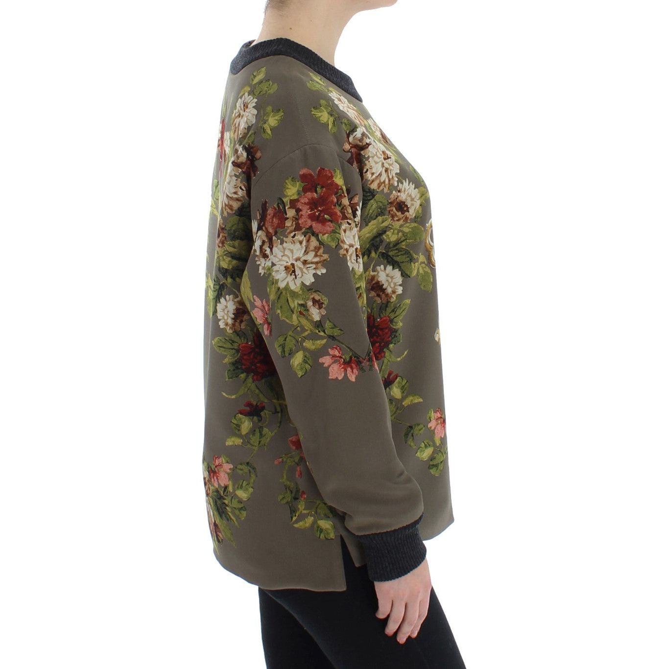 Enchanted Sicily Silk Crewneck Blouse