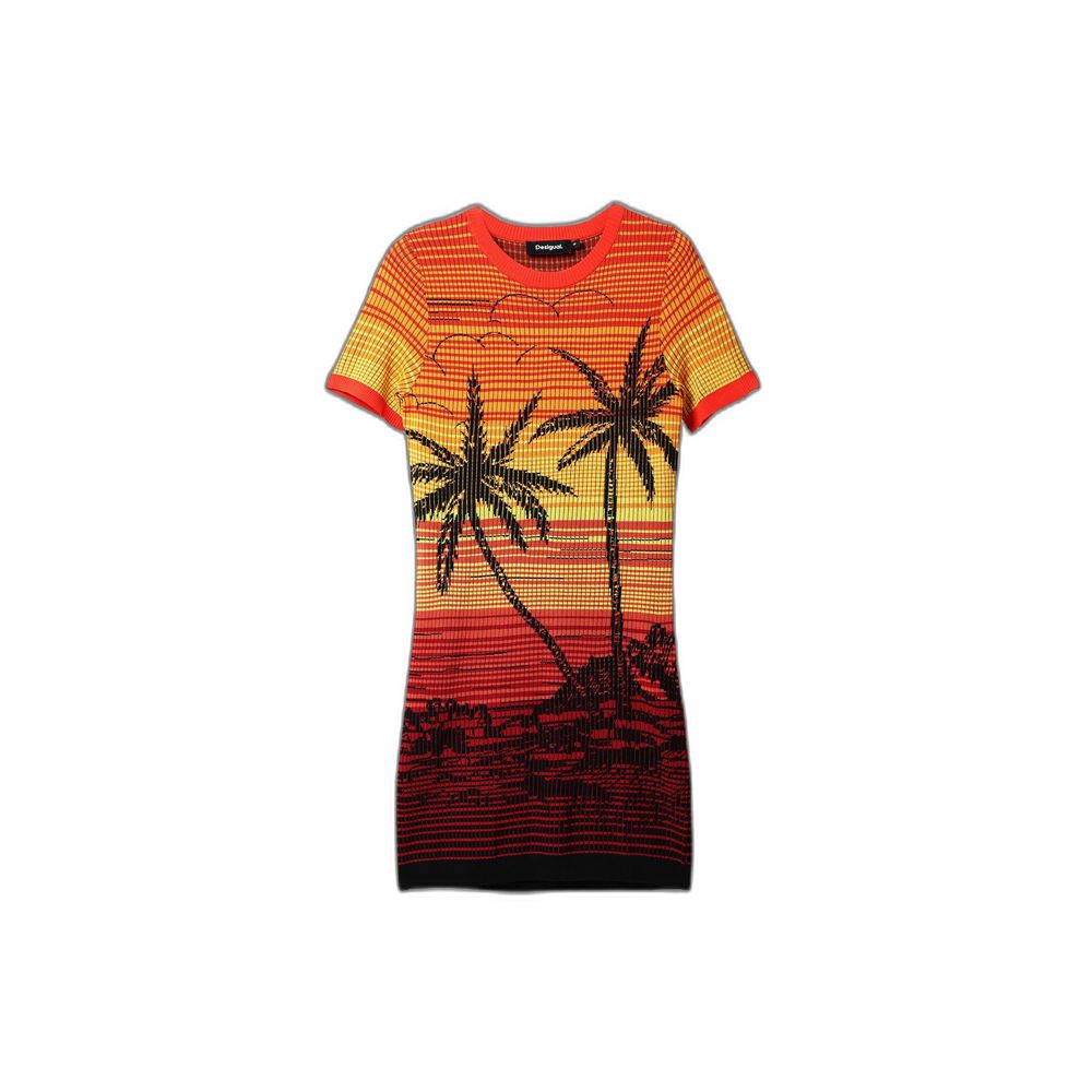 Desigual Multicolor Viscose Midi Dress 1728,71956299936,Clothing,Desigual,Dresses - Clothing,Midi - Dresses - Clothing,Multicolor,New with tags,Women,XL
