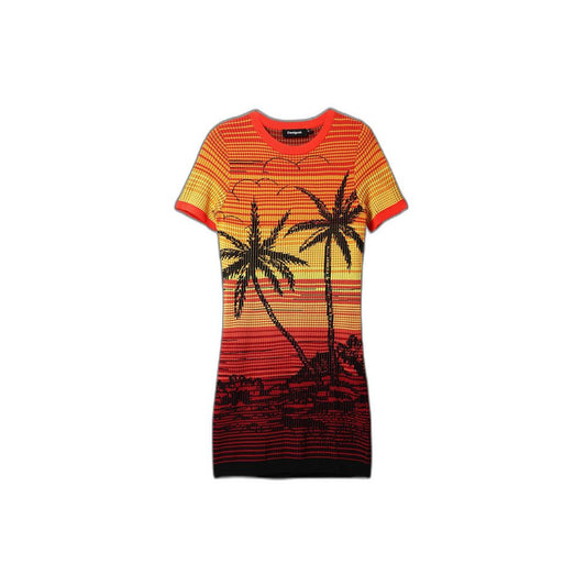 Desigual Multicolor Viscose Midi Dress 1728,71956299936,Clothing,Desigual,Dresses - Clothing,Midi - Dresses - Clothing,Multicolor,New with tags,Women,XL