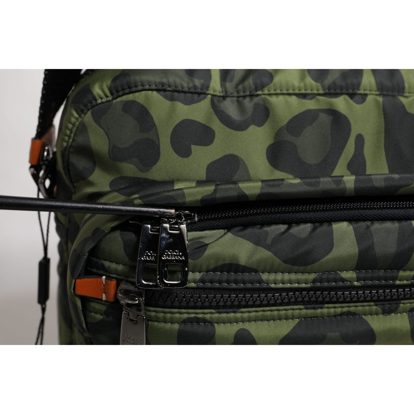 Dolce & Gabbana Green Polyester Leopard Print Shell Messenger Bag