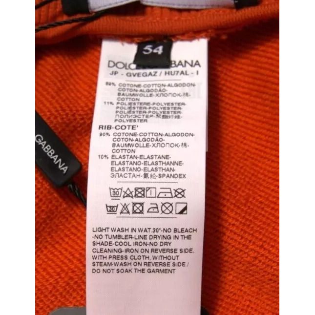 Dolce & Gabbana Orange Cotton Blend Men Bermuda Shorts