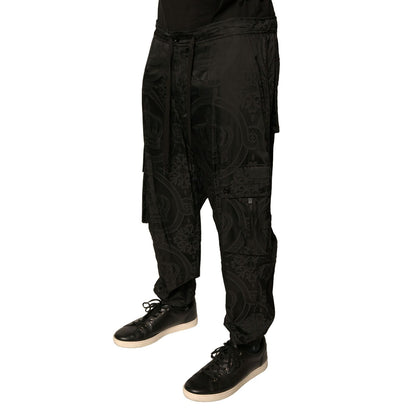 Dolce & Gabbana Black Crown Nylon Jogger Sweatpants Pants Dolce & Gabbana