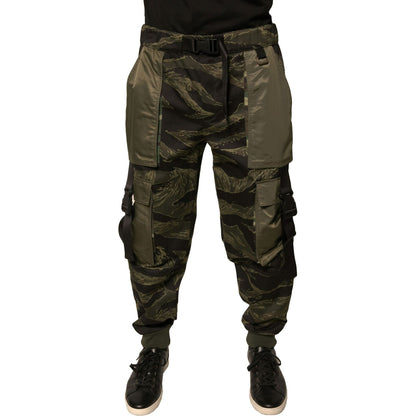 Dolce & Gabbana Green Cotton Jogger Cargo Pants