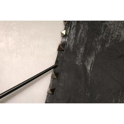 Dolce & Gabbana Gray Embellished Cotton Skinny Denim Jeans Dolce & Gabbana