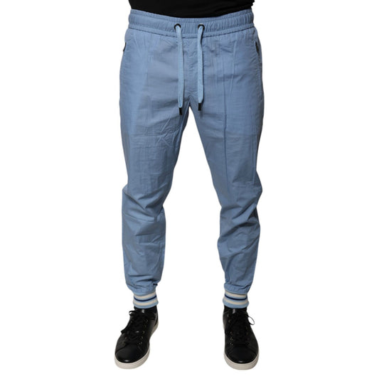 Dolce & Gabbana Blue Cotton Jogger Sweatpants Pants Dolce & Gabbana
