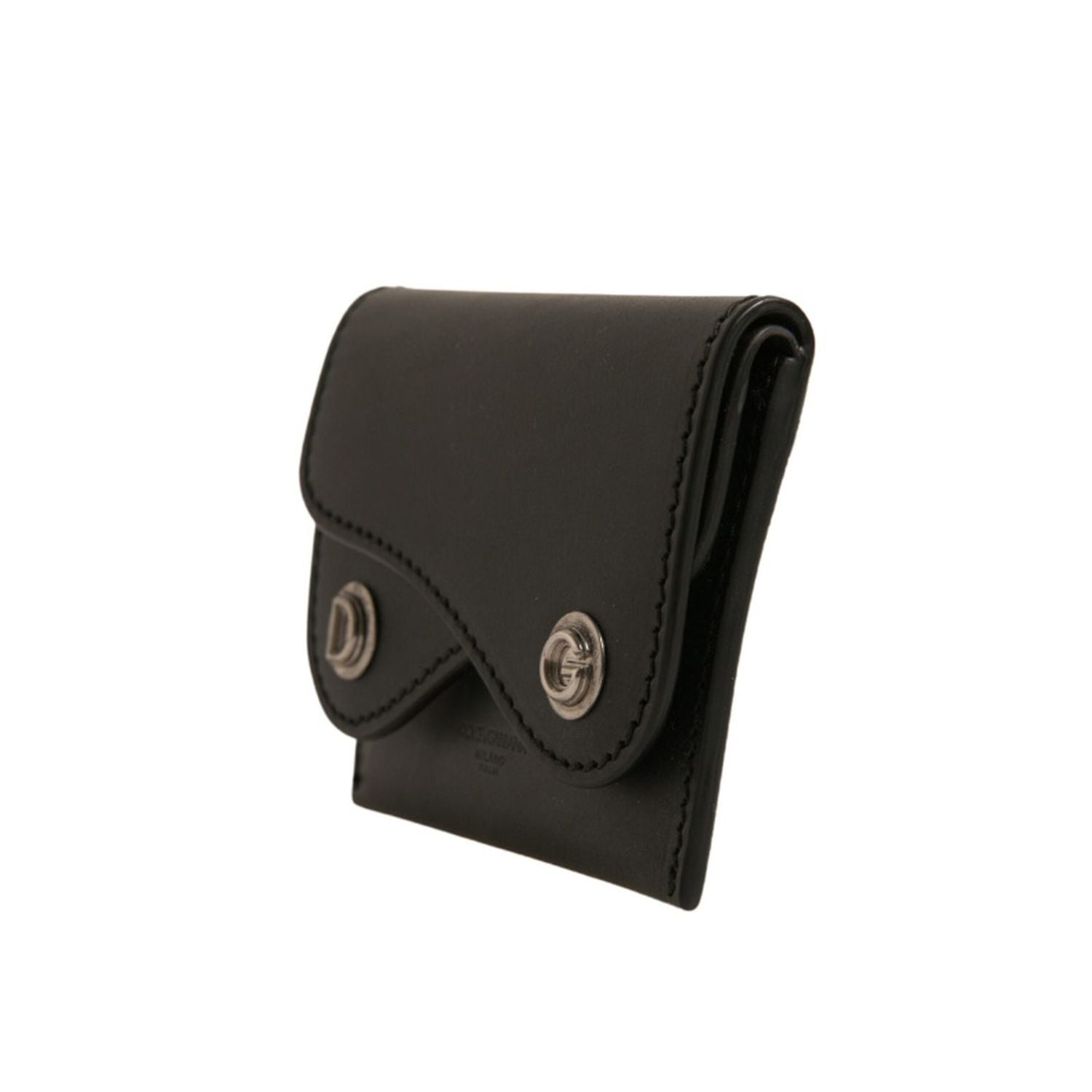 Dolce & Gabbana Black Leather Card Case Keychain Key Holder