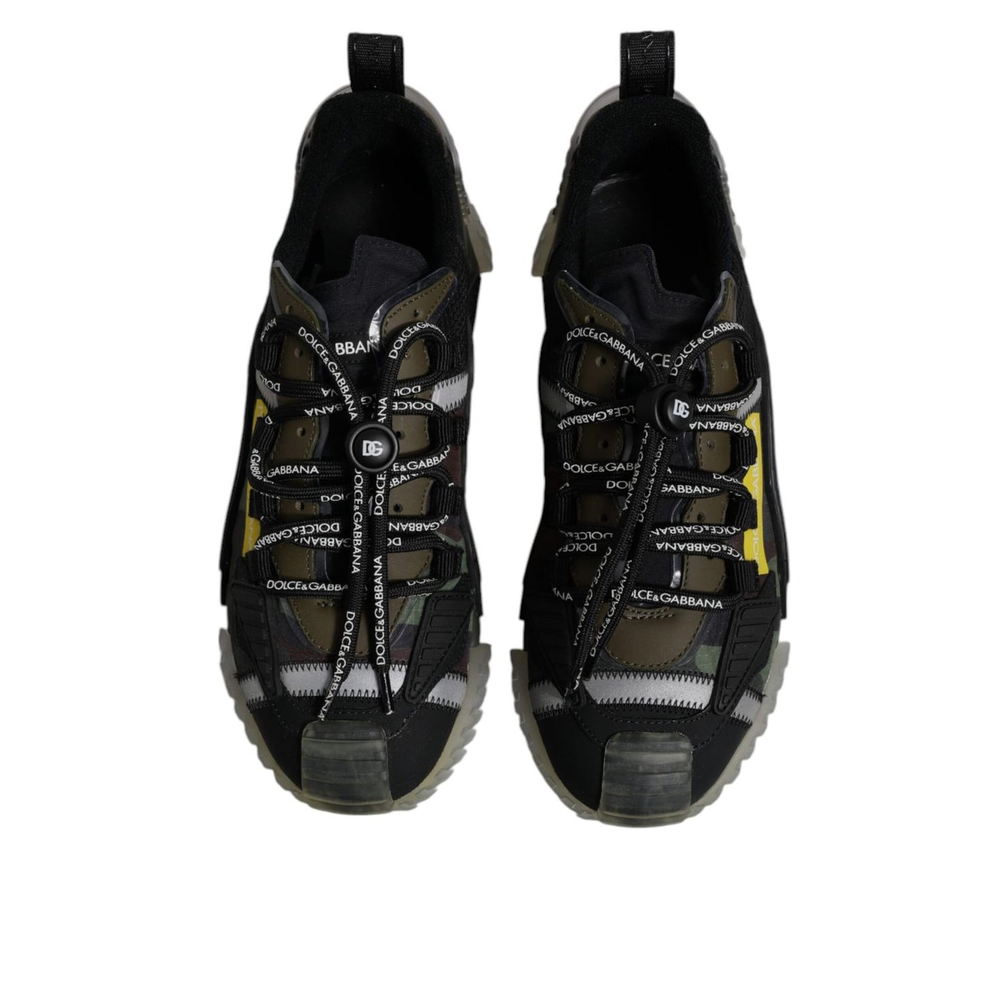 Dolce & Gabbana Black Green Camo NS1 Low Top Sneakers Shoes Dolce & Gabbana