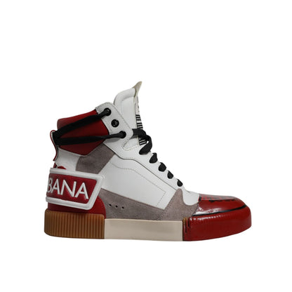 Dolce & Gabbana Multicolor Leather High Top Sneakers Shoes