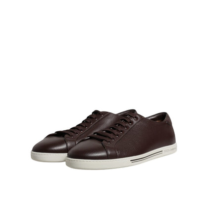 Dolce & Gabbana Brown Low Top Men Saint Tropez Sneakers Shoes