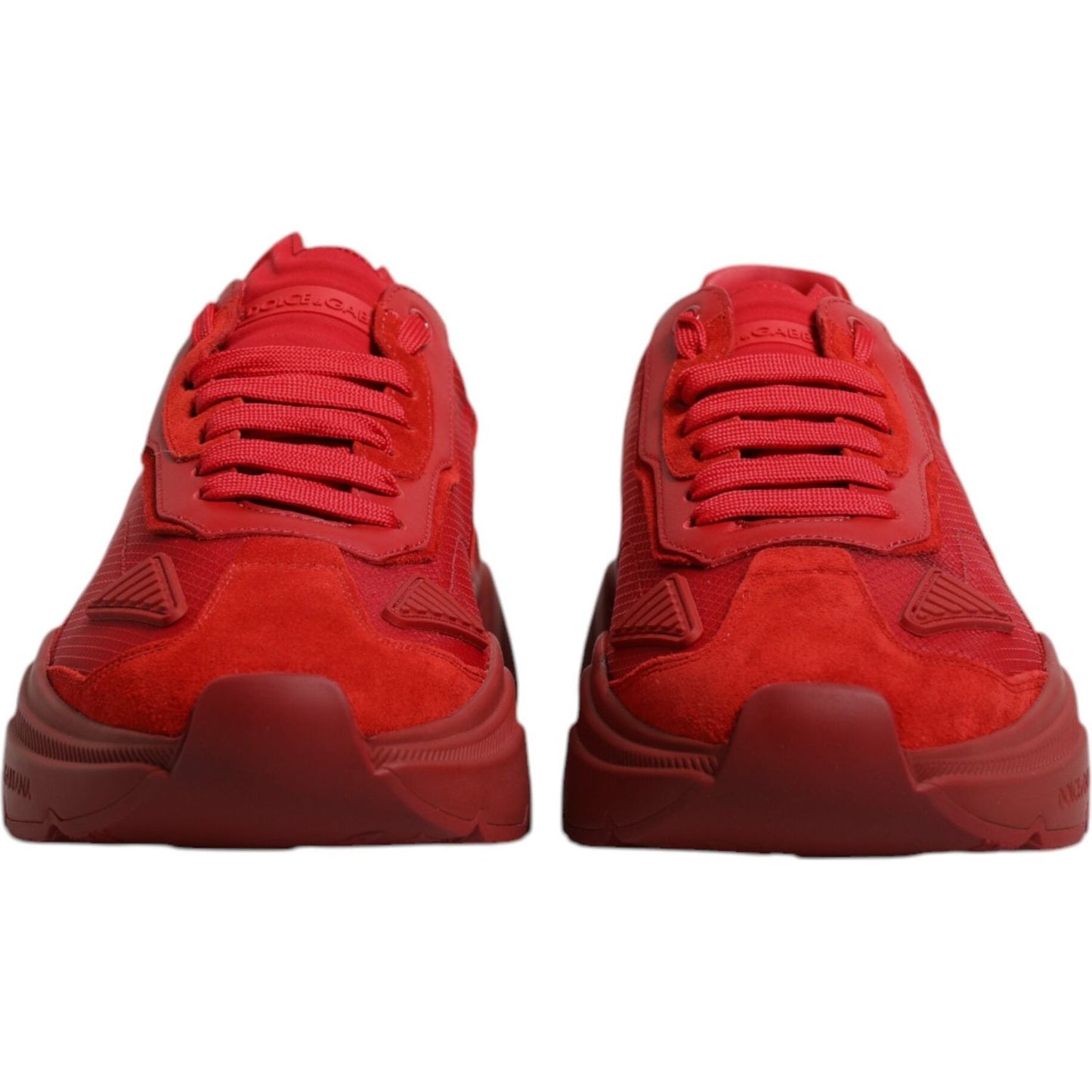 Dolce & Gabbana Red Leather Daymaster Low Top Sneakers Shoes