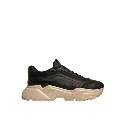 Dolce & Gabbana Black White Daymaster Low Top Sneakers Shoes