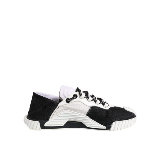 Dolce & Gabbana White Black NS1 Low Top Sneakers Shoes