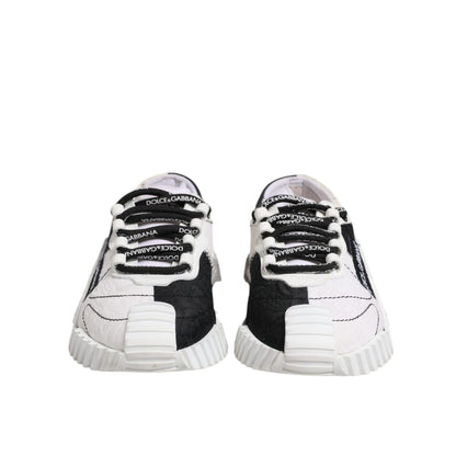 Dolce & Gabbana White Black NS1 Low Top Sneakers Shoes