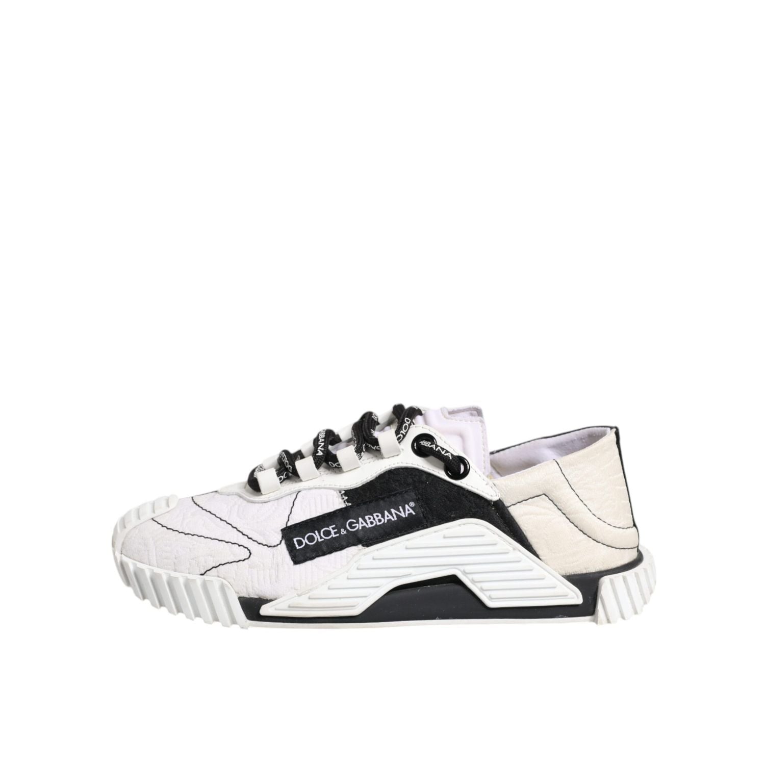 Dolce & Gabbana White Black NS1 Low Top Sneakers Shoes