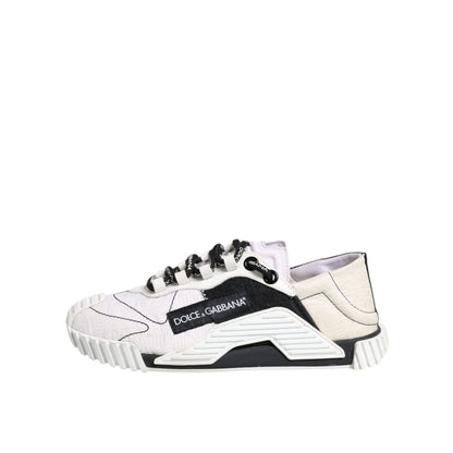 Dolce & Gabbana White Black NS1 Low Top Sneakers Shoes