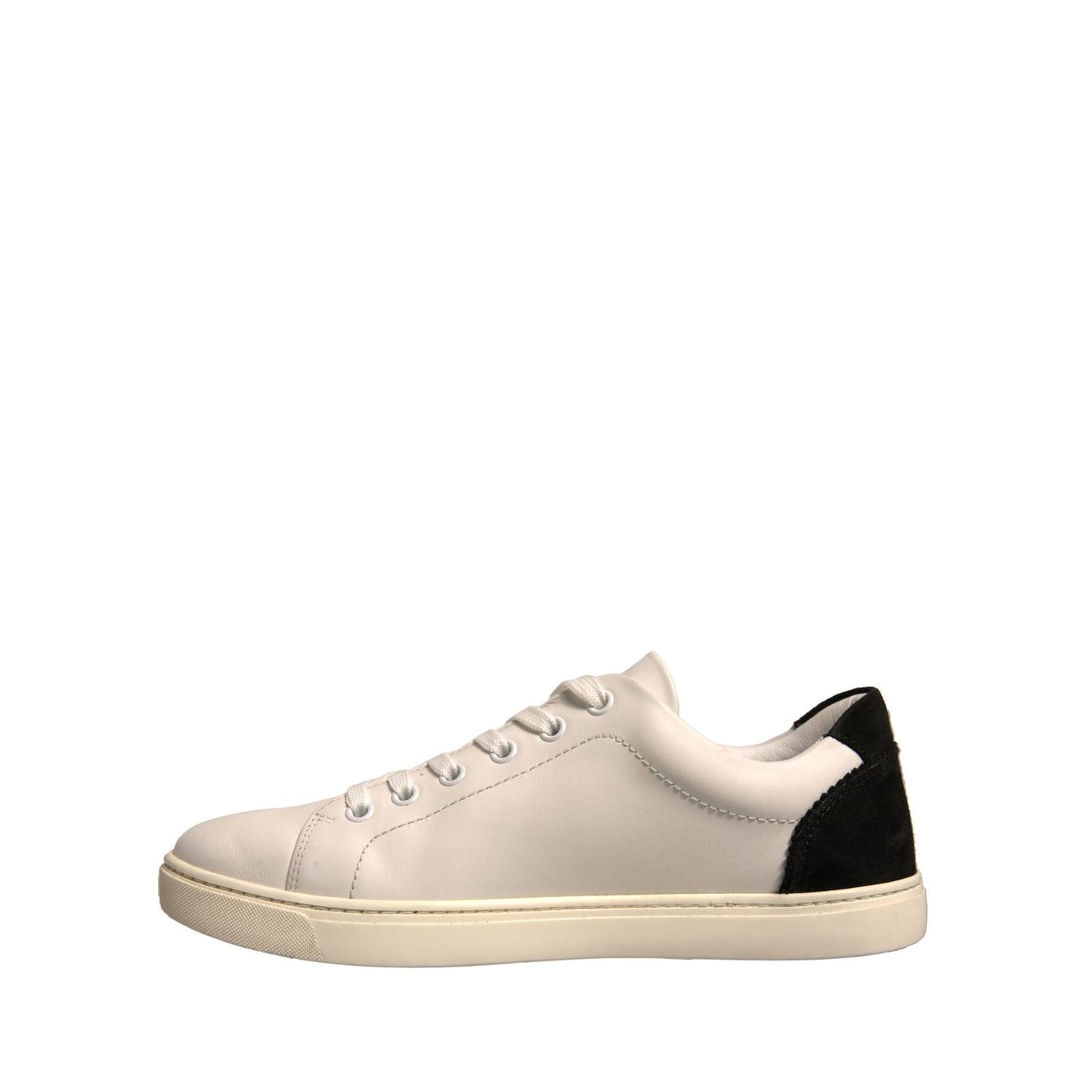 Dolce & Gabbana White Suede Leather Low Top Sneakers Shoes Dolce & Gabbana