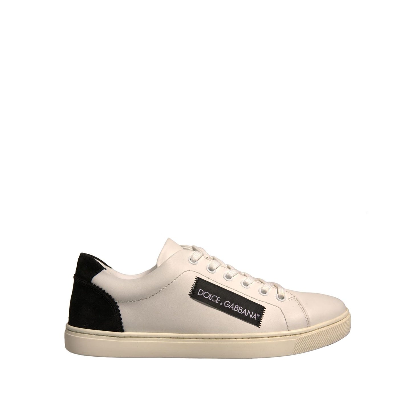 Dolce & Gabbana White Suede Leather Low Top Sneakers Shoes Dolce & Gabbana